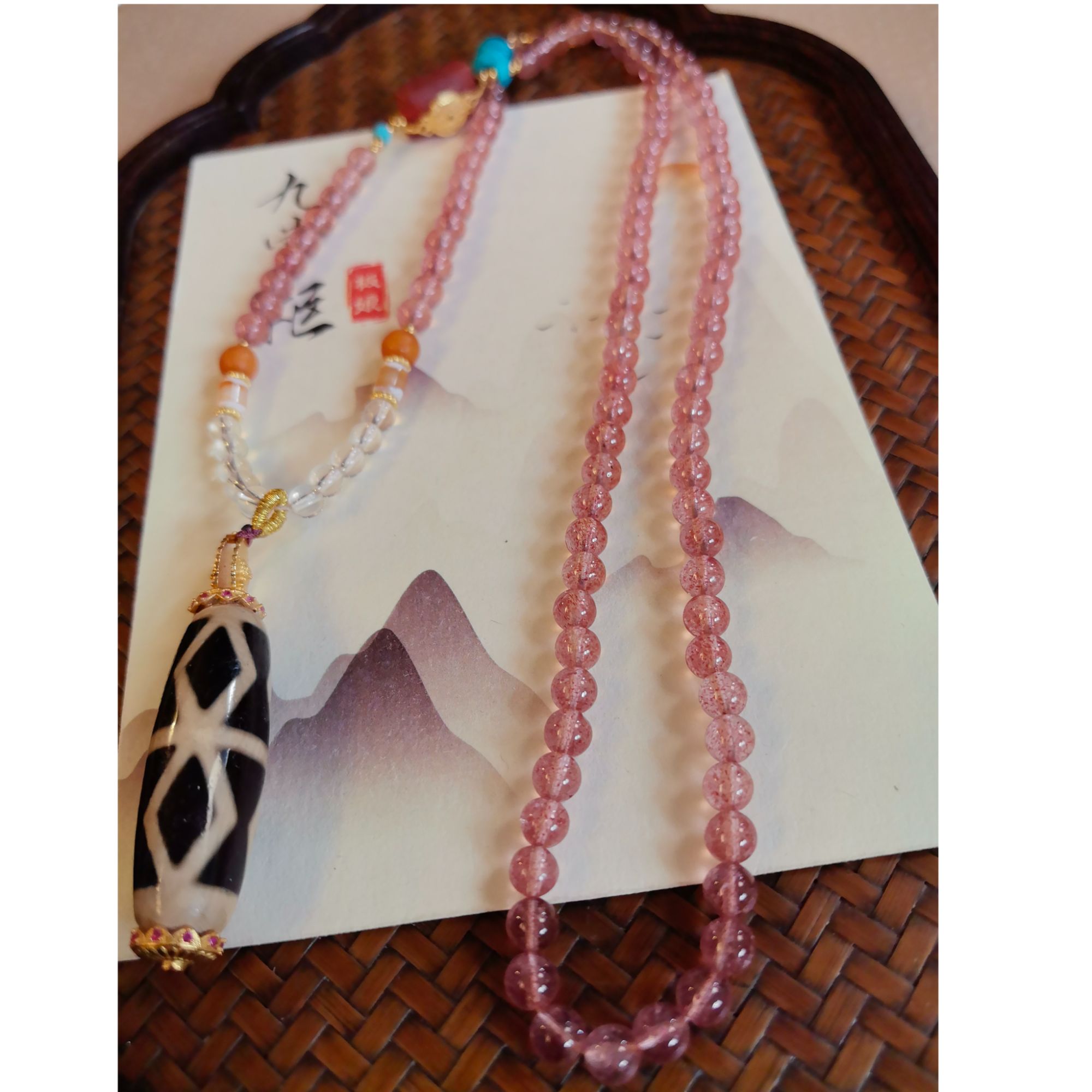 草莓晶项链简约百搭—多样性发其一