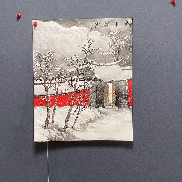 国画48/60胡建育手绘画芯