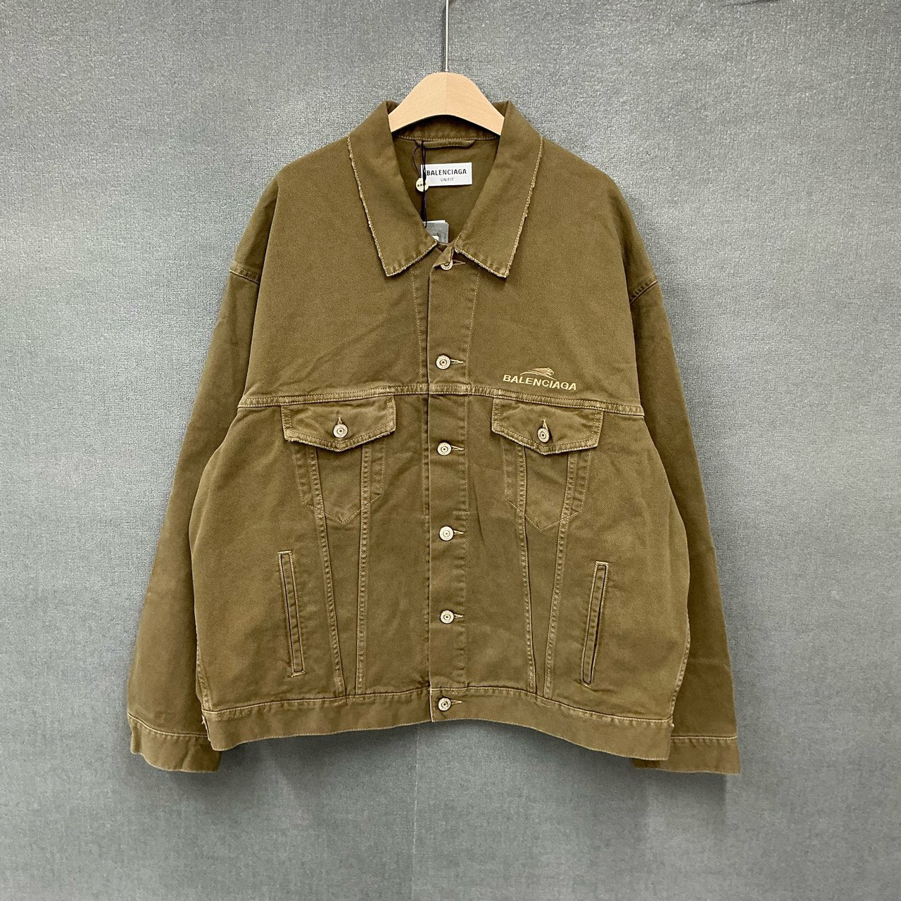 全新未使用 Balenciaga/巴黎世家 虎标刺绣牛仔外套全新带吊S码