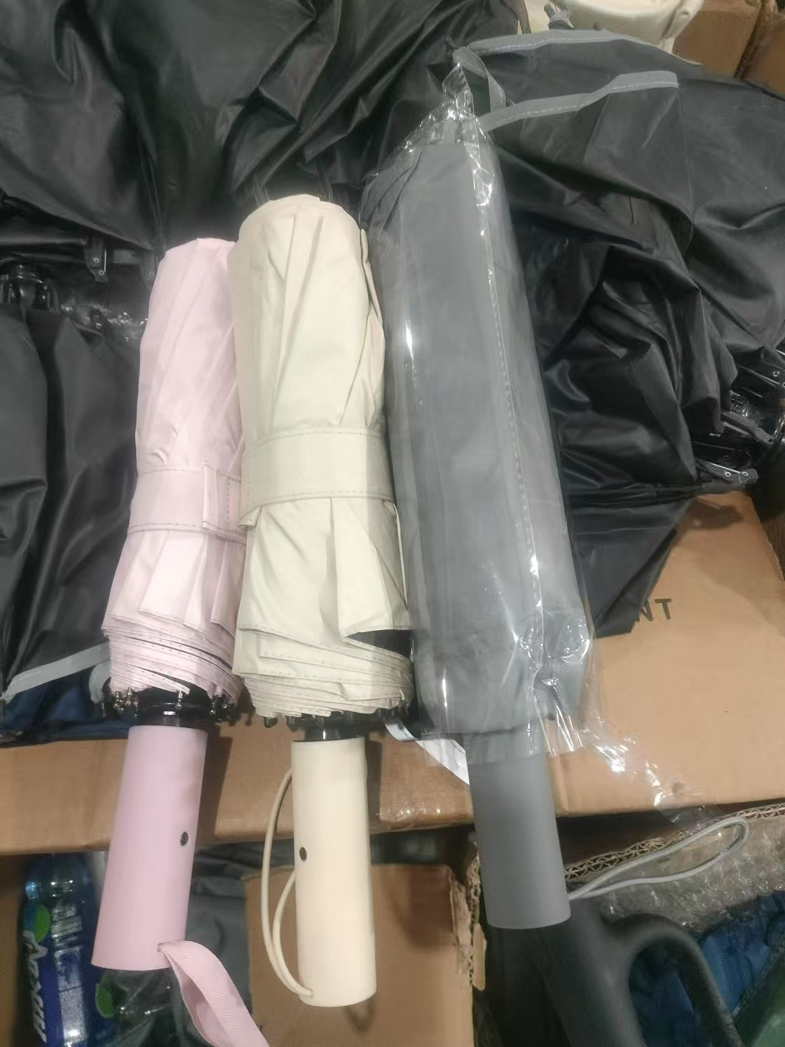 D3多色多款手柄按钮超大自动雨伞发1把