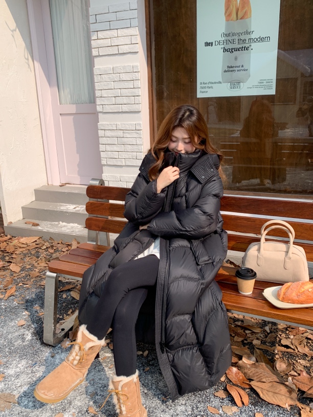 长款鸭 90 鸭羽大牌带帽时尚中长款宽松休闲