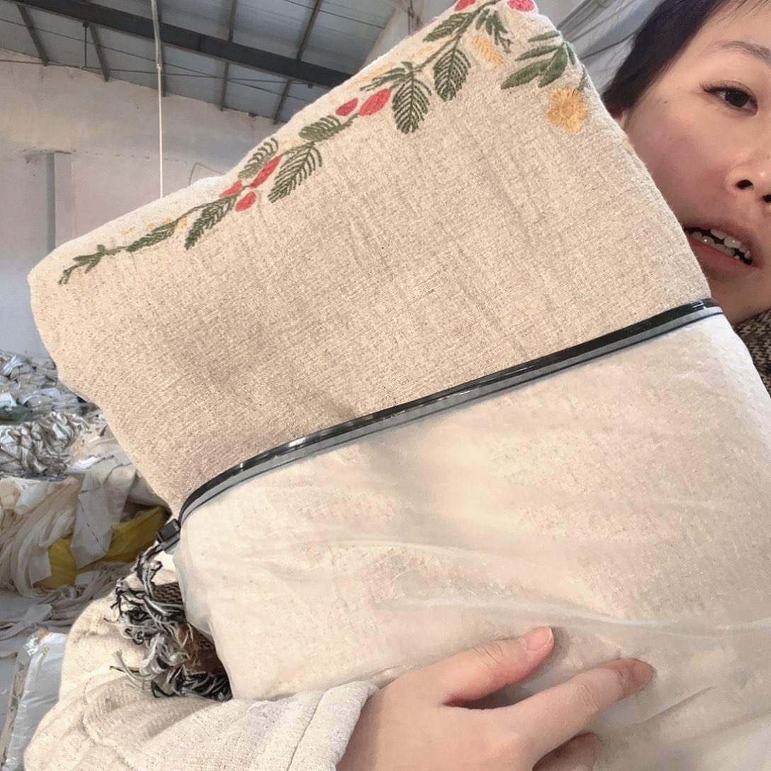 棉棉罗布麻绣花被罩160/210