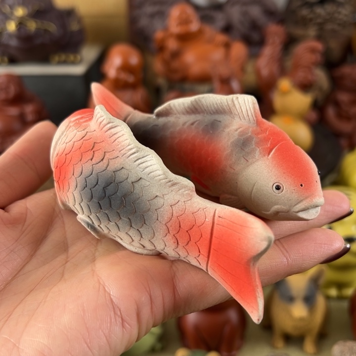 紫砂茶宠紫砂锦鲤金鱼