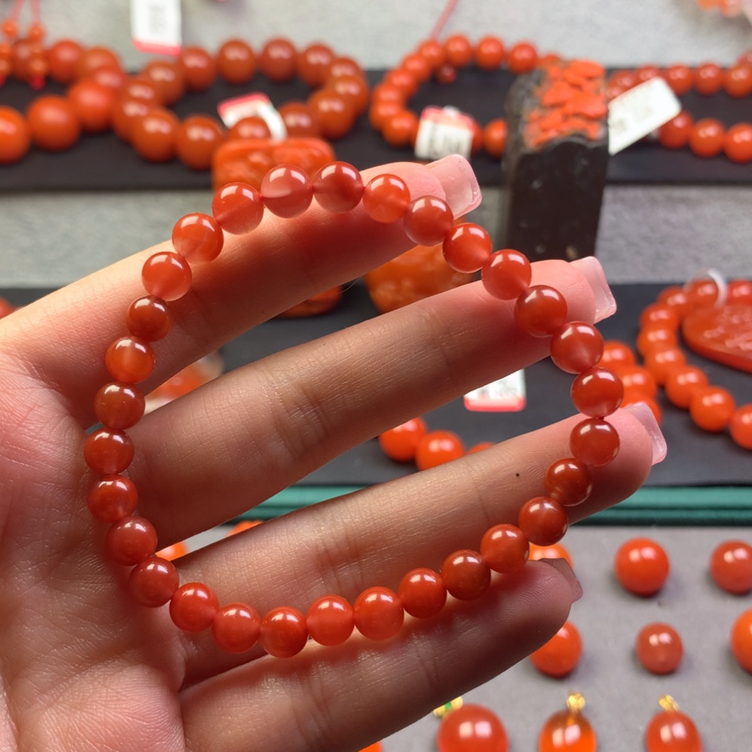 南红玛瑙未镶嵌手串