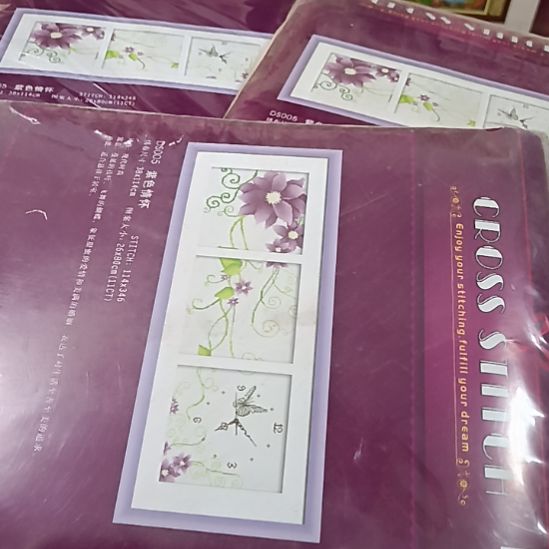 棉没印花的十字绣