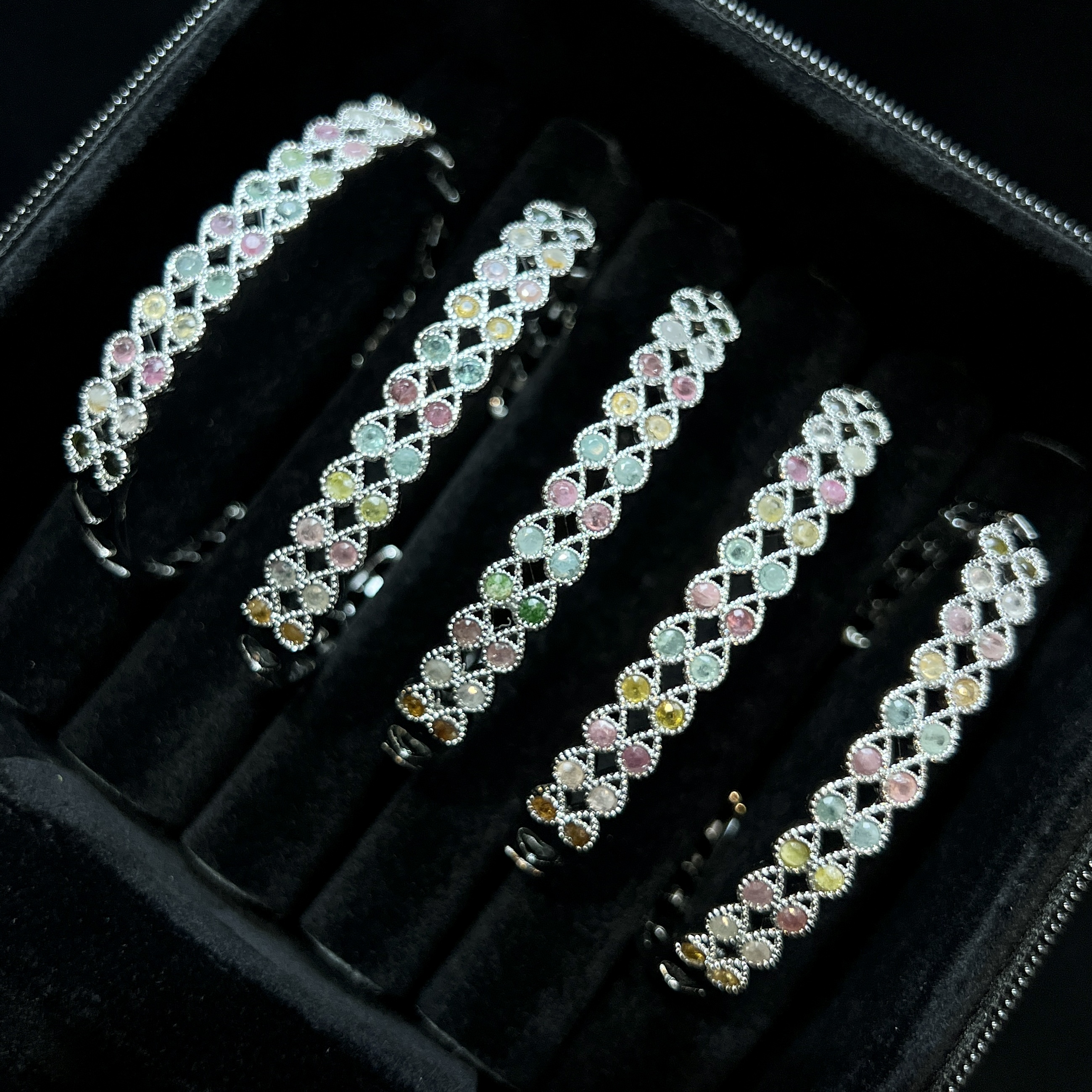 【红旭玉麟】天然碧玺手镯 时尚百搭 多样性发一件