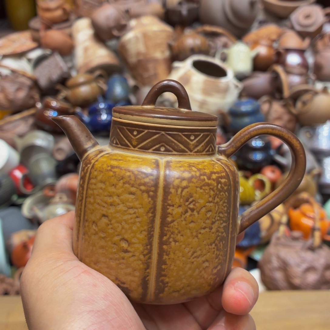 柴烧老岩泥高温茶器皿
