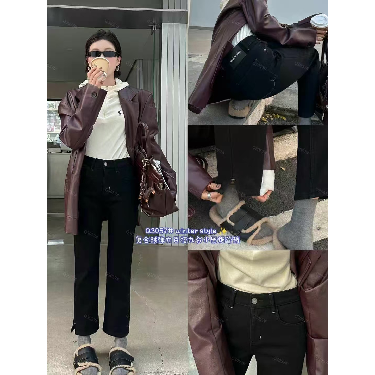 加绒休闲烟管裤ZBK32658裤长89（卡码往大拍）