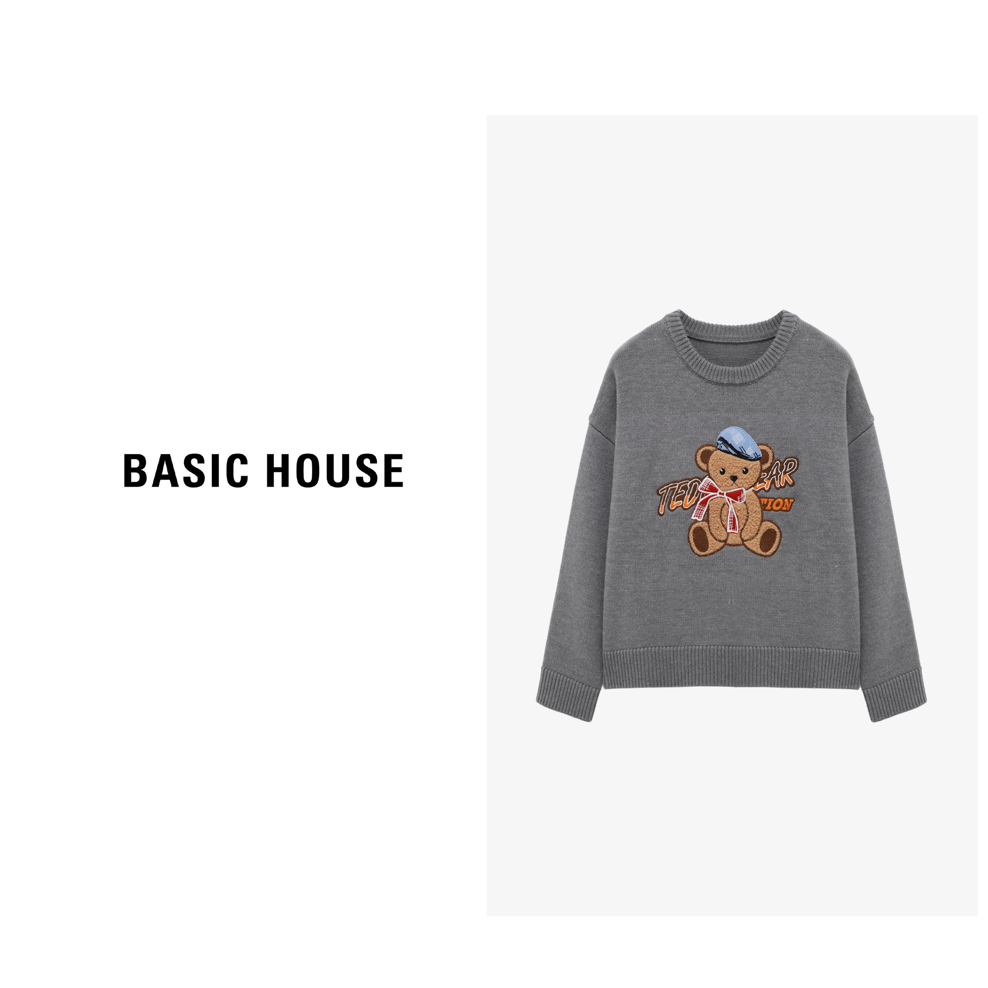 【赵老板专享】Basic House/百家好慵懒风休闲百搭毛衣-B06245C2882