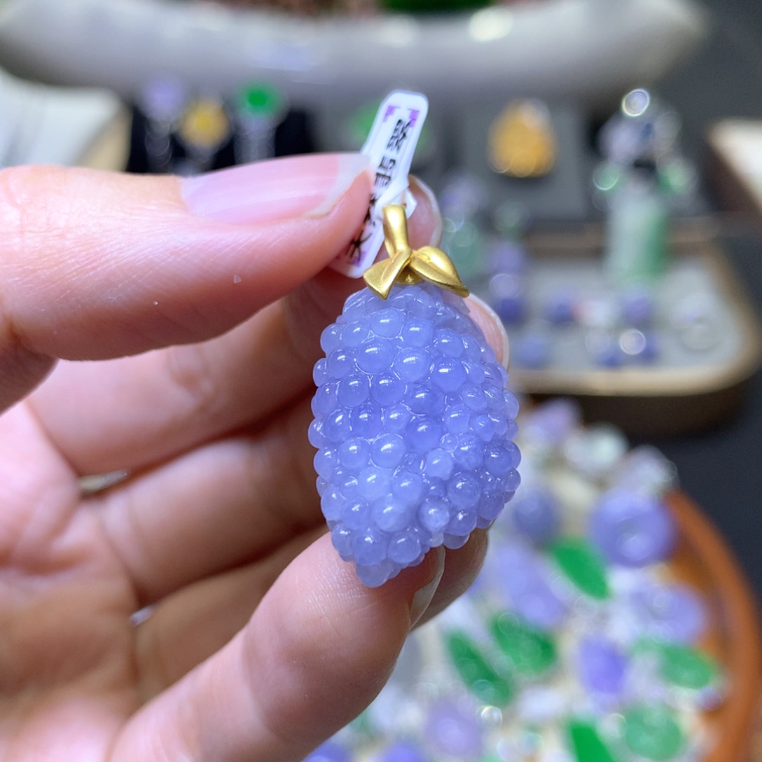 【闪购商品】翡翠颈饰18K金镶嵌翡翠吊坠项链