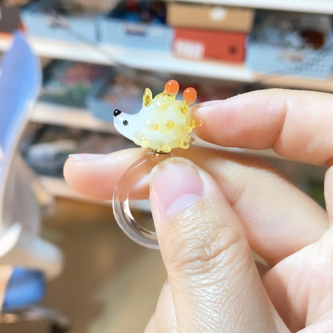 琉璃手工艺品丁***人戒指