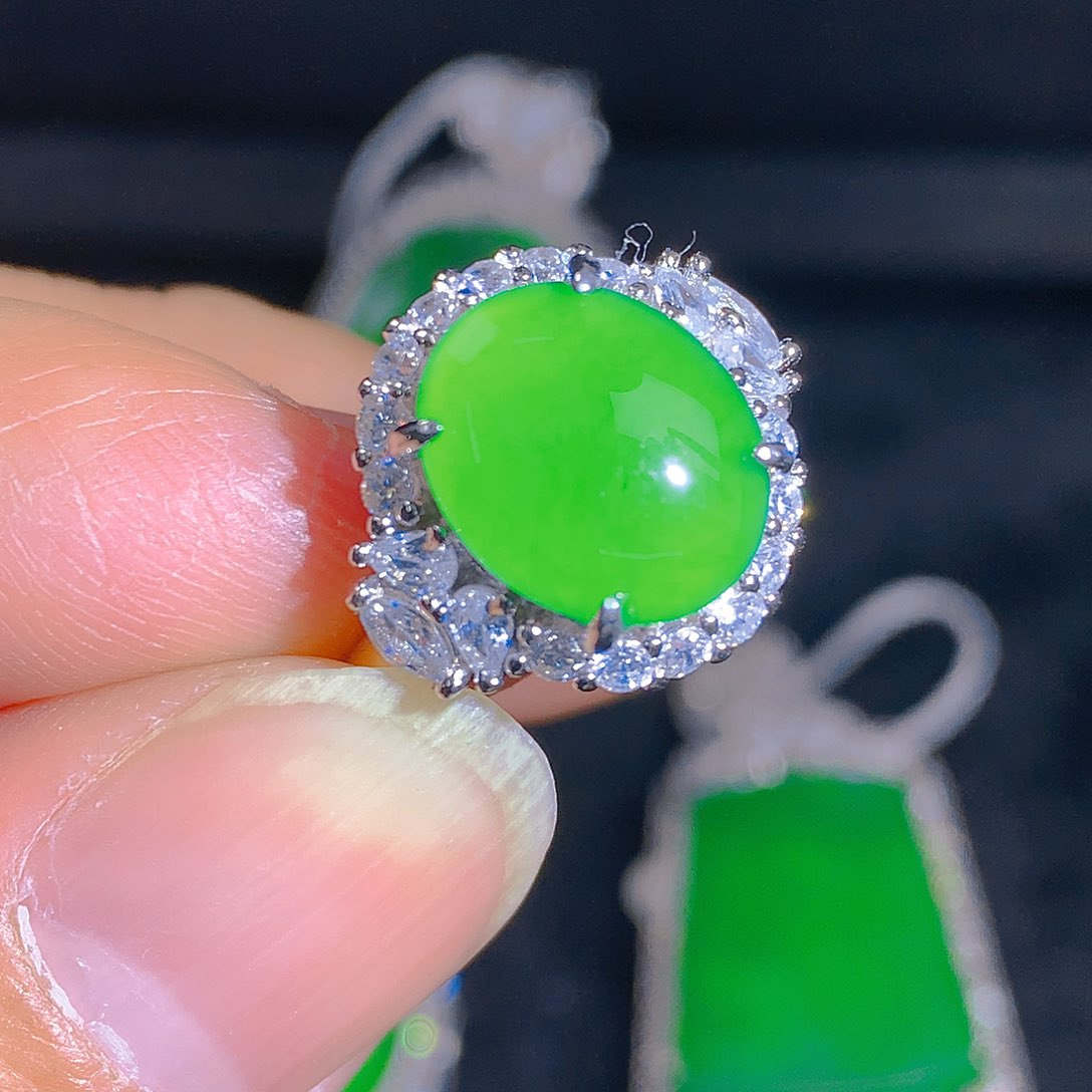 翡翠颈饰银S925镶嵌26988566698