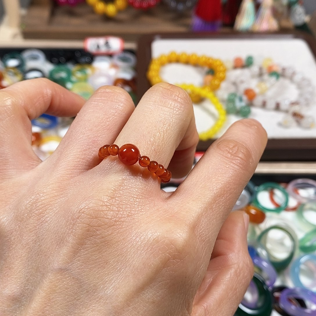 玛瑙/玉髓戒指未镶嵌