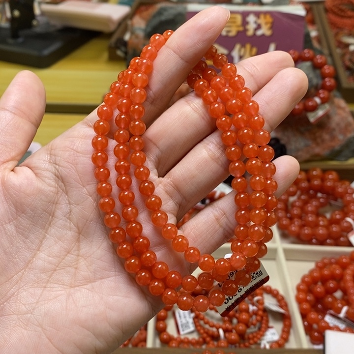 未镶嵌108颗卡6南红玛瑙