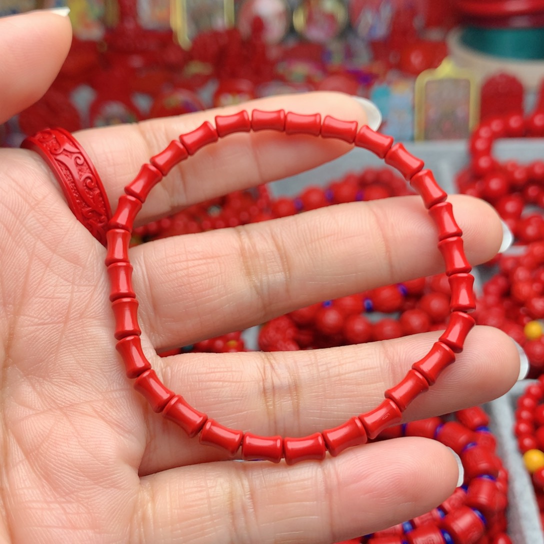 天然辰砂工艺品朱砂手串