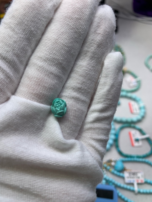 天然原矿绿松石配饰