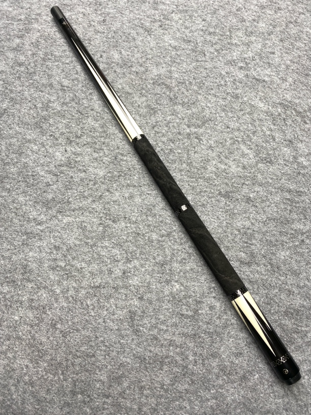 fugan/福杆台球杆 福杆上下黑白插仿象双段式手工杆九球杆 大头杆