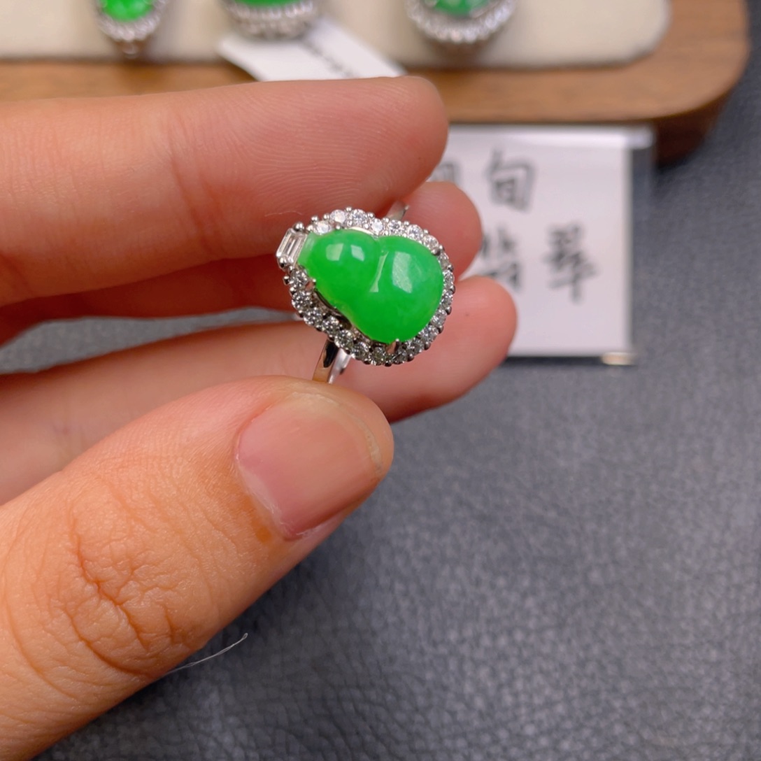 翡翠银S925镶嵌吊坠(不含链)