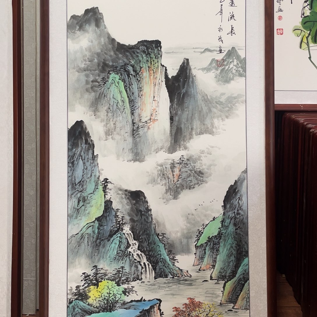 国画带框尺寸63*123厘米