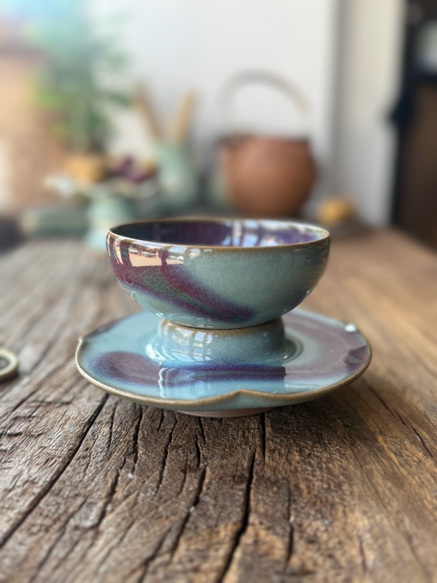 钧窑-紫斑泡泡盏