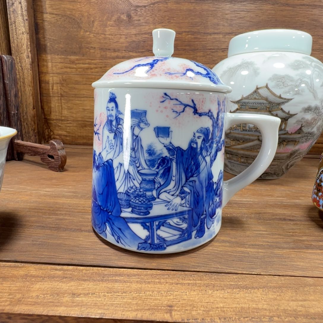 沈老师作品桃源三结义办公杯