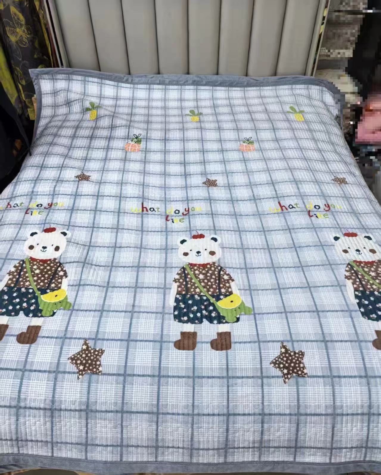【枫叶小熊】200*230cm多功能家用毛毯秋冬加厚