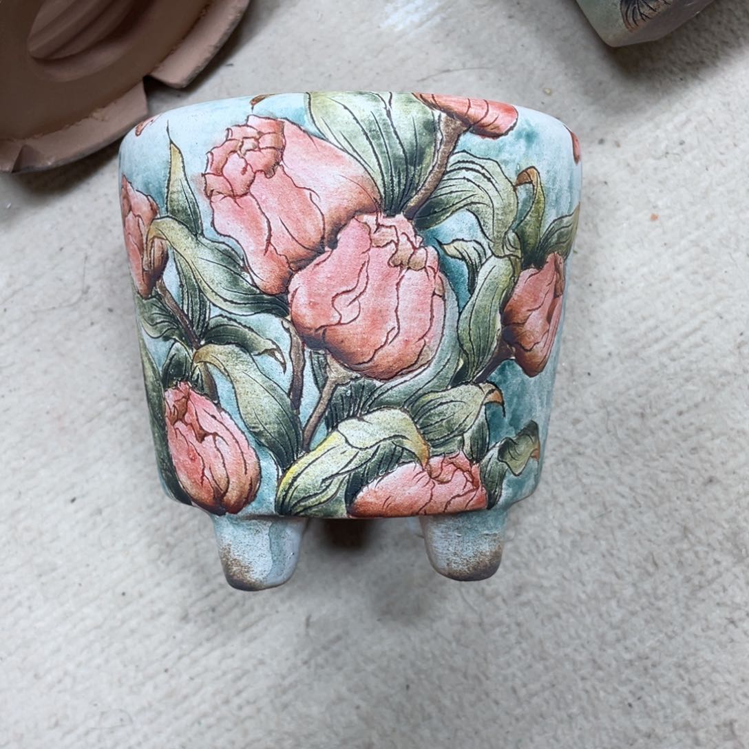 紫砂花盆?**茄陶瓷多肉花盆精品