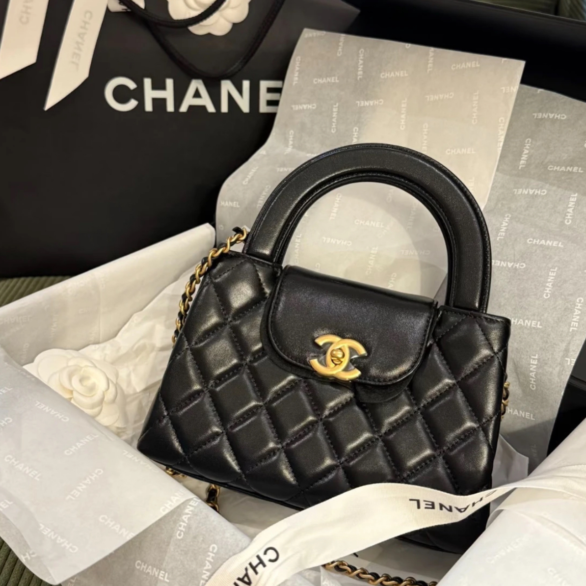 未使用 Chanel/香奈儿 多多奢品/香奈儿25年黑金大号kelly斜挎包