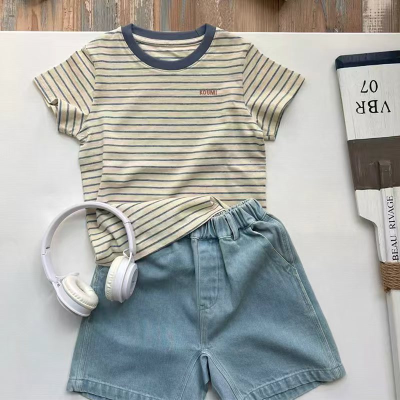 Q691#HL-011895黑色T恤品牌童装