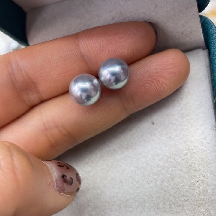 海水珍珠耳饰18K金镶嵌