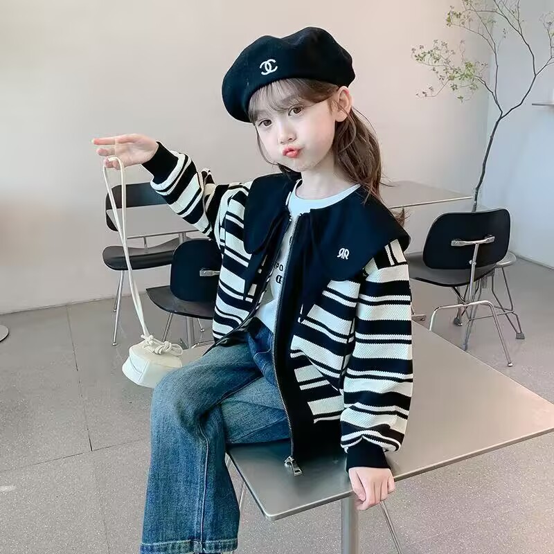 （现货）女童外套春秋款2025新款洋气韩版儿童学院风上衣女孩衣服