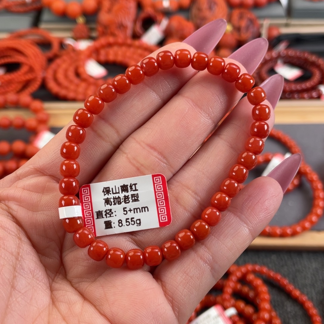 南红玛瑙未镶嵌5➕保山南红高抛老型单圈