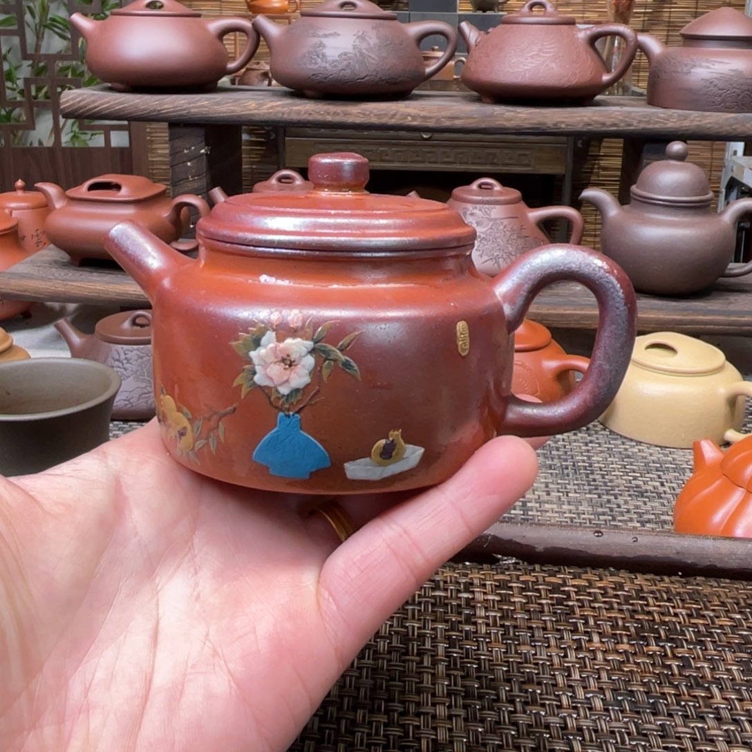 紫砂茶壶宜兴原矿紫砂手工制150