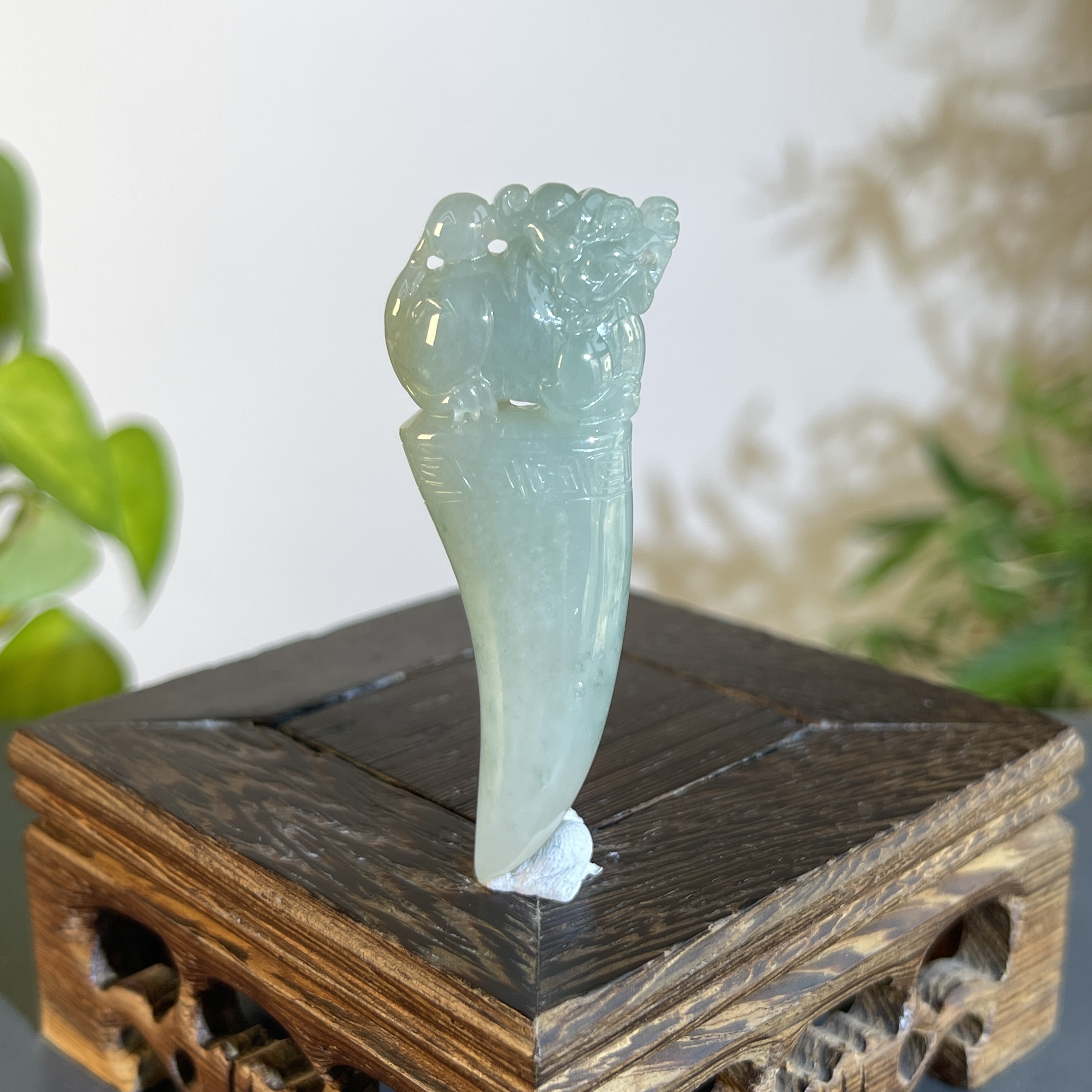 JTA07-41 天然翡翠缅甸A货 龙牙