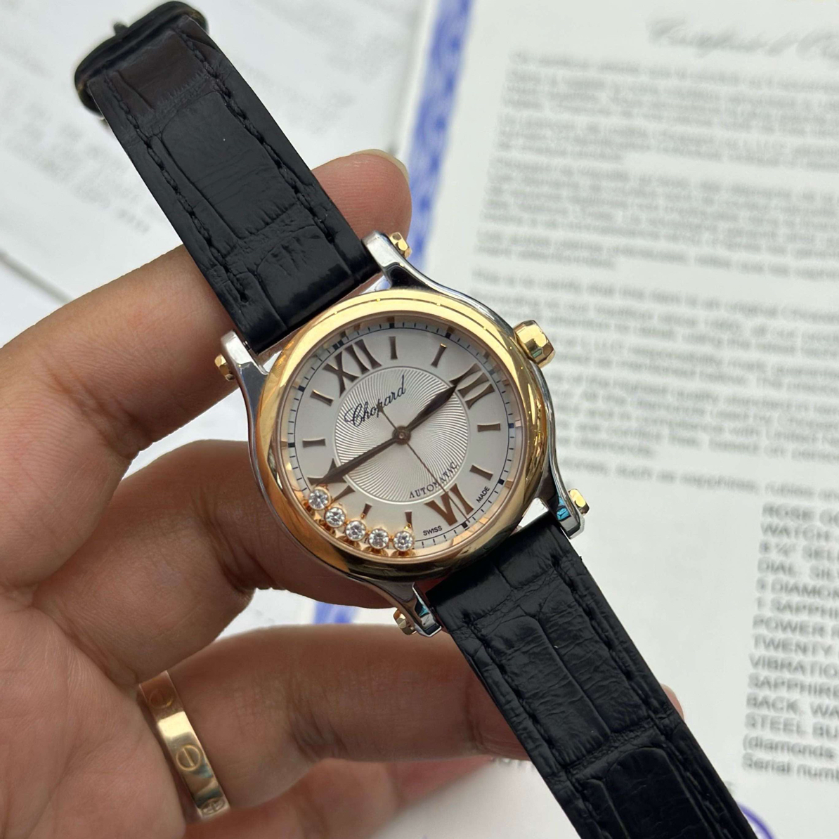 99新 Chopard/萧邦 自动机械原钻30mm轻奢时尚女士腕表