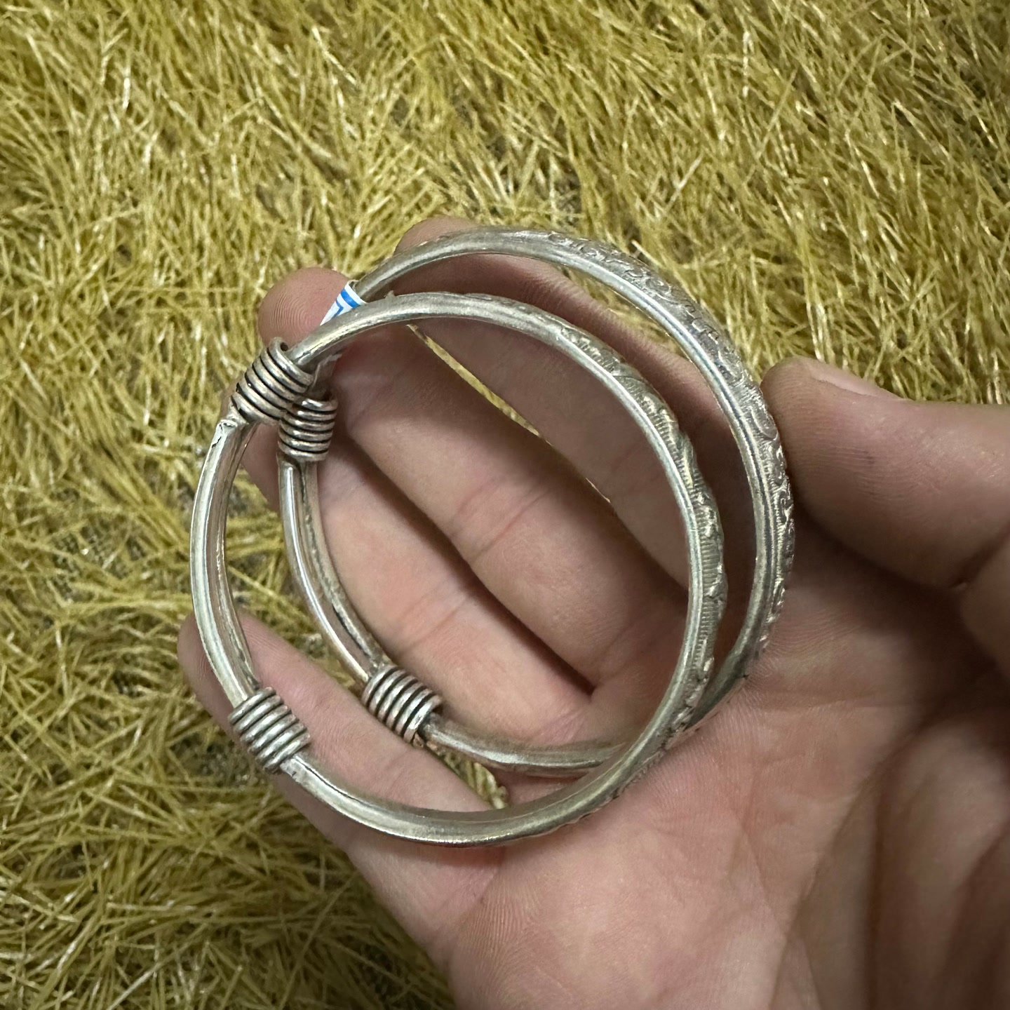 特色手工艺品 一对小镯 复古风手工艺品完整