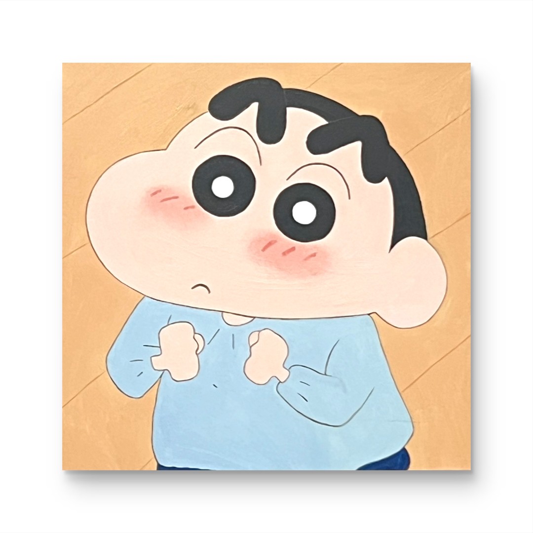 【蜡笔小新】手绘挂画 “50*50” No.1268玄关客厅纯手绘装饰画