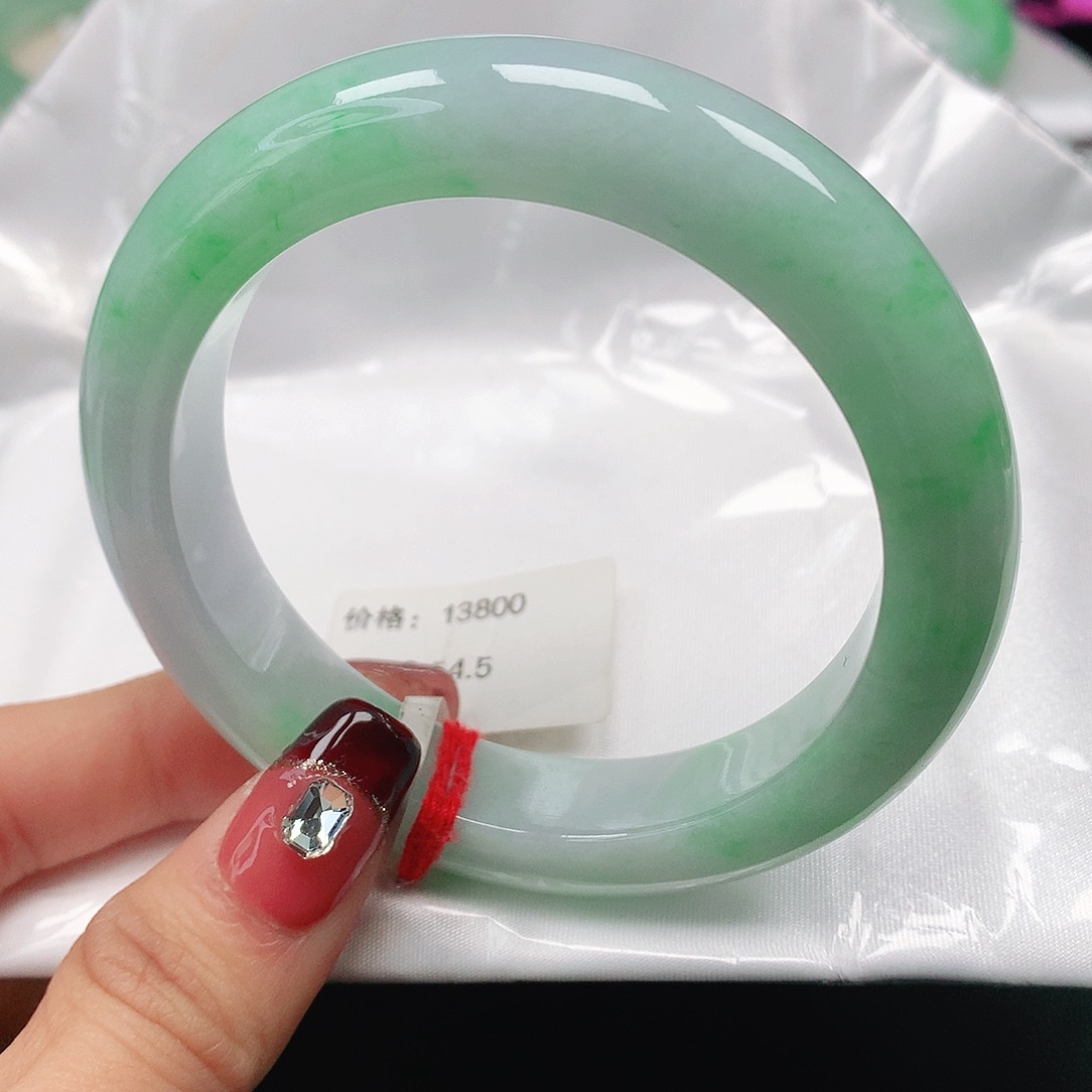 翡翠手镯未镶嵌天然翡翠手镯54