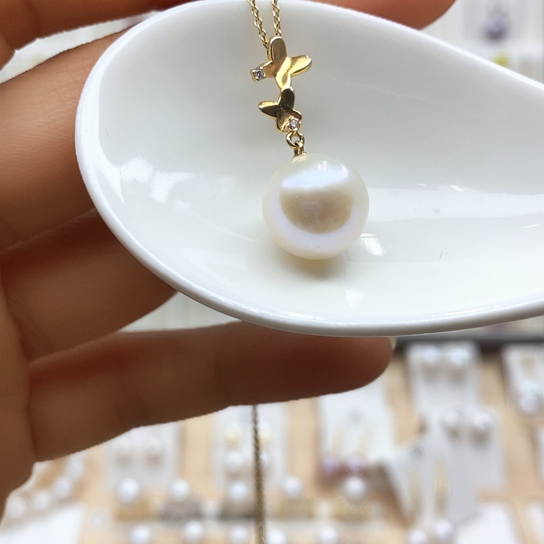 淡水珍珠颈饰银S925镶嵌