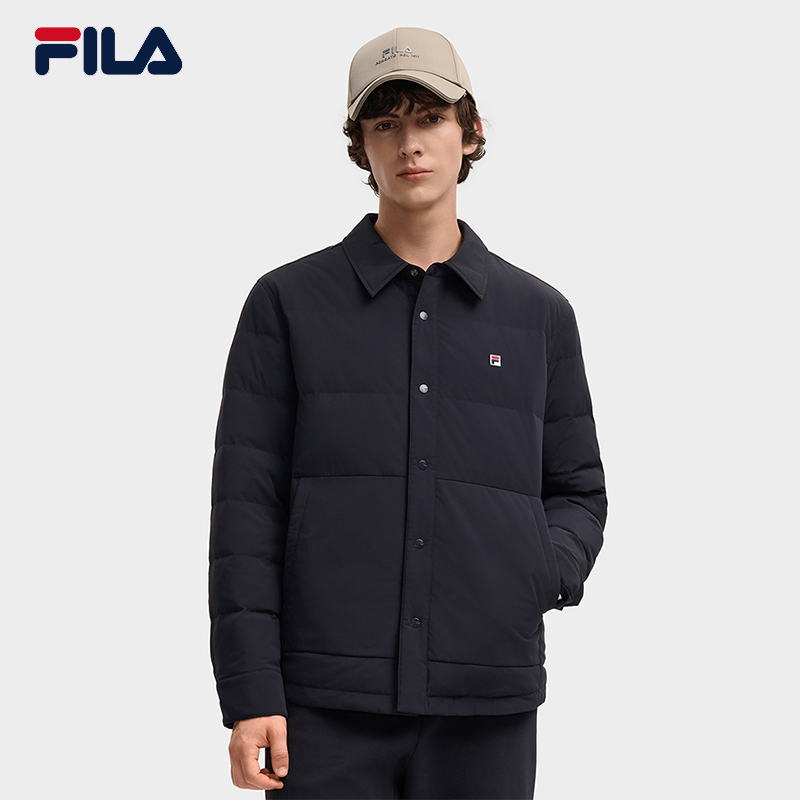 【防泼薄款羽绒服】Fila/斐乐男子秋冬休闲保暖运动上衣F11M548910F