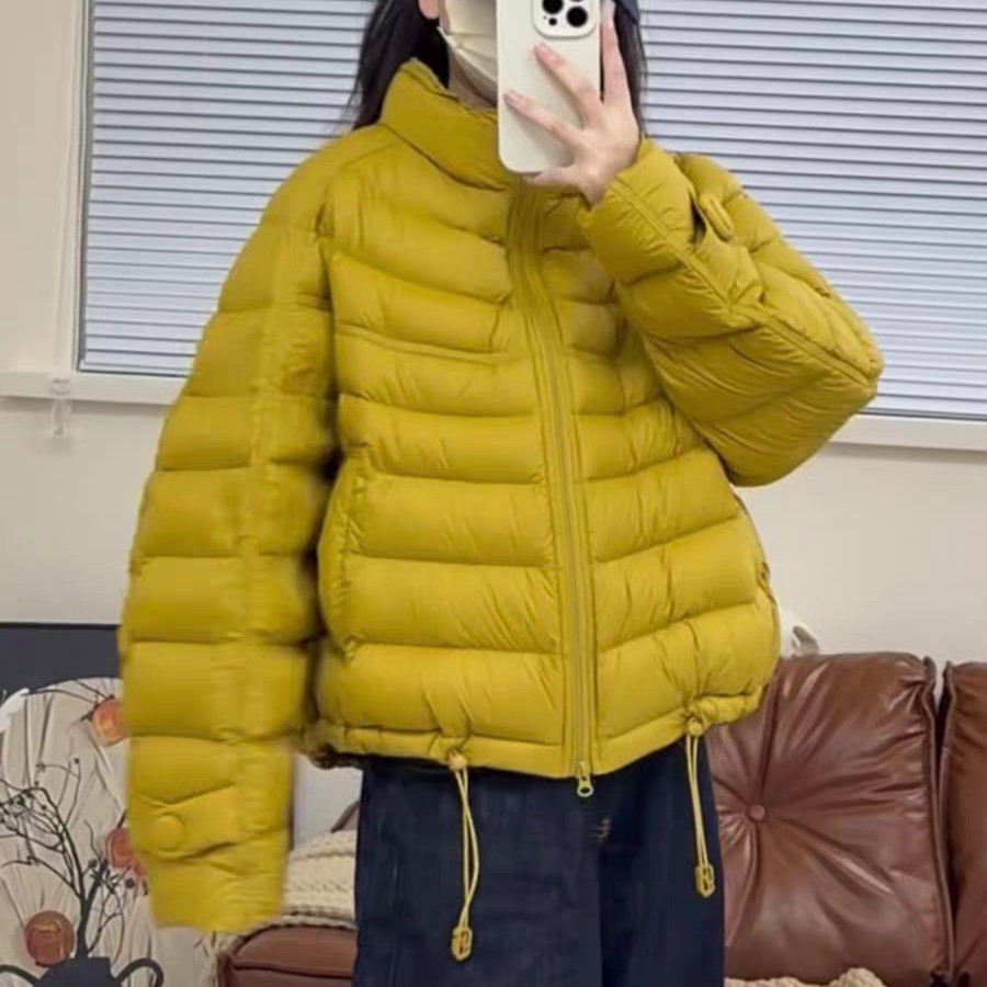 888气质款立领下摆抽绳排骨棉服外套