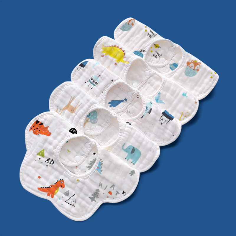 （特惠）婴儿纯棉纱布围嘴口水巾宝宝防吐奶新生围兜男女夏季薄款