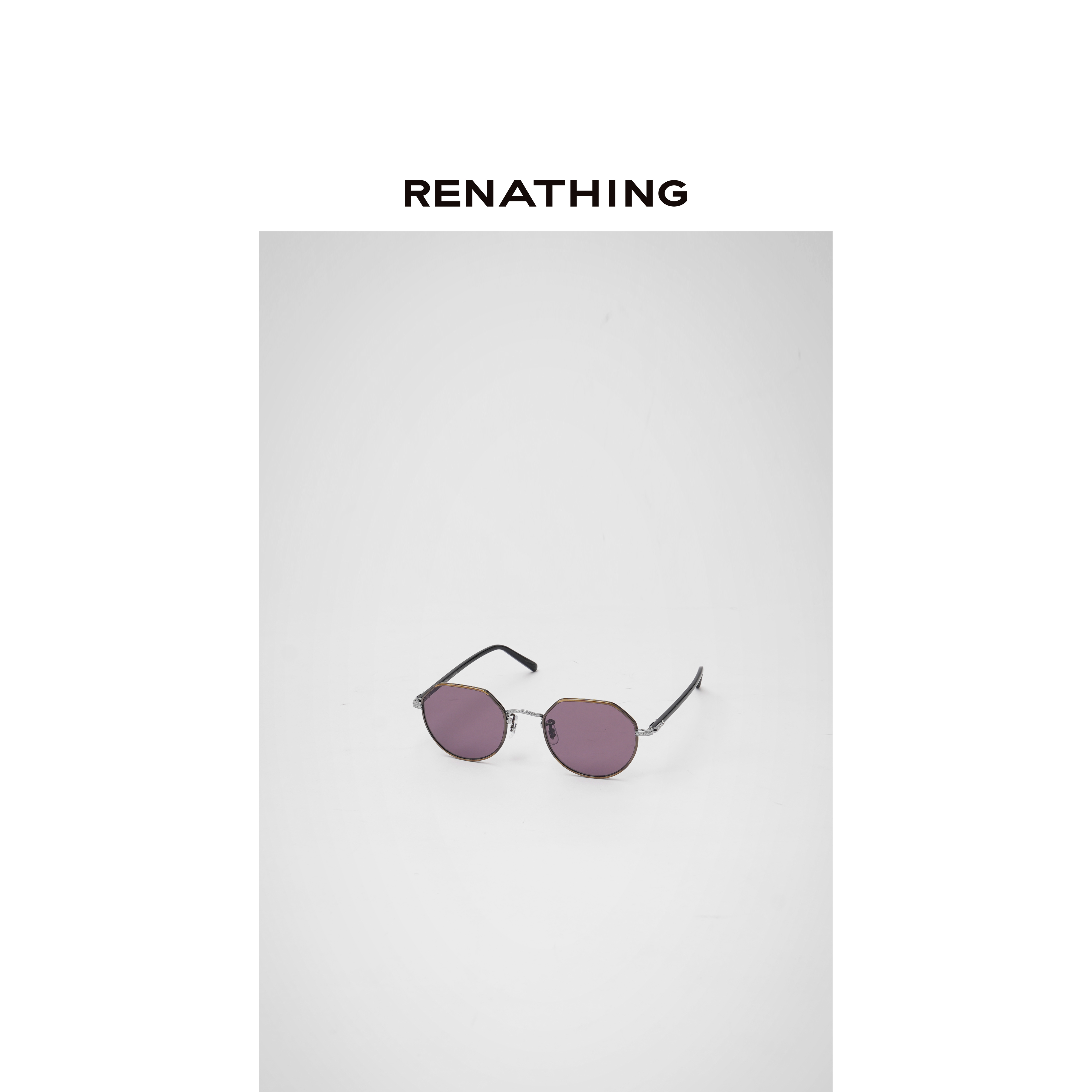 【RENATHING】复古菱形造型墨镜