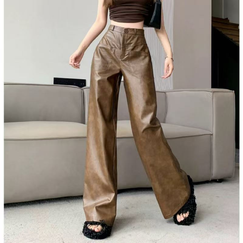 【少有皮裤】复古皮裤女