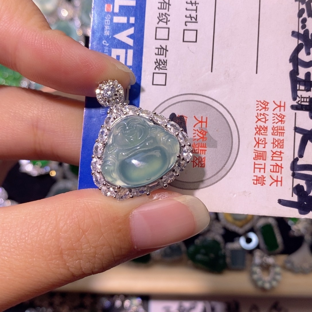 翡翠未镶嵌颈饰天然