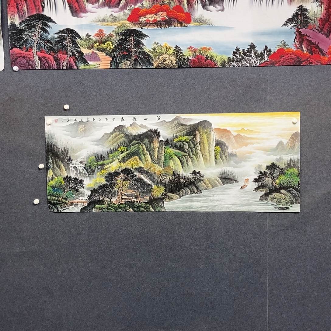 国画小六尺山水一副