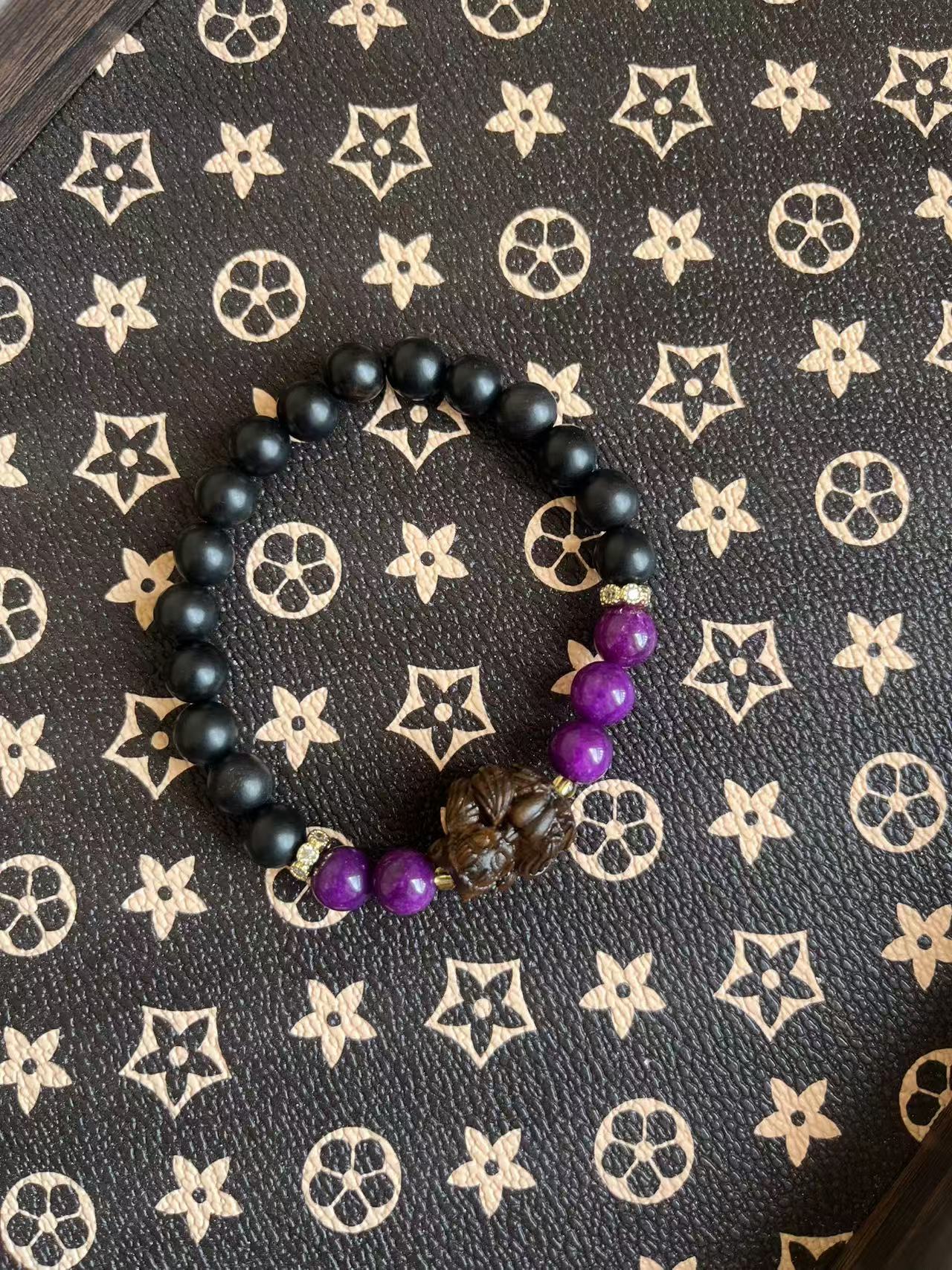 非金属木质手链 DIY黑檀手串