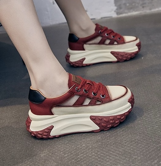 大金家内增高老爹鞋女镂空运包头凉鞋女高跟新款夏季厚底真皮女鞋