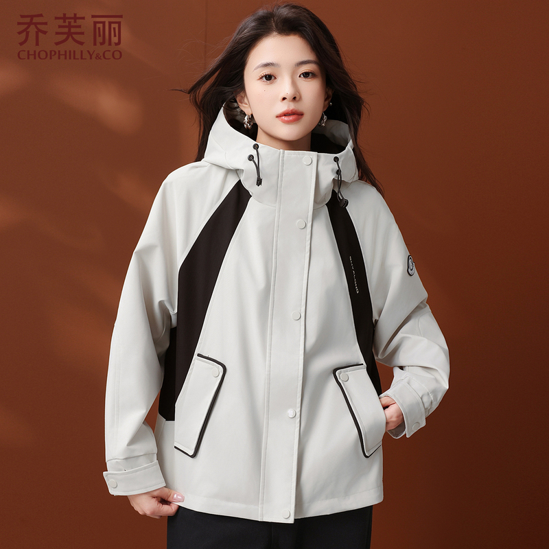 年轻妈妈秋装2025新款外套洋气大码短款风衣中年女士春秋休闲夹克