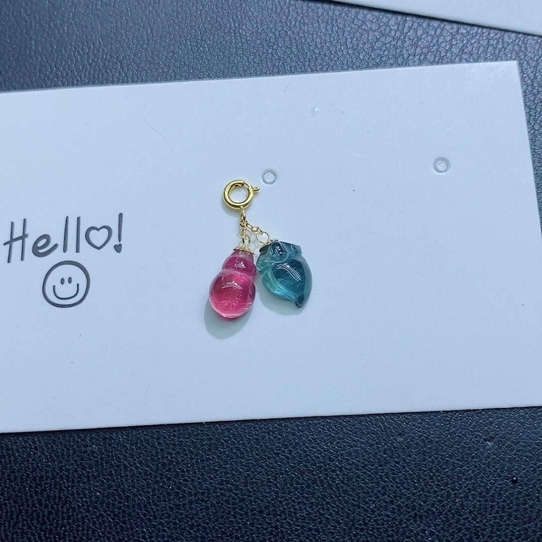 碧玺颈饰未镶嵌碧玺吊坠